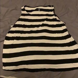 Black and cream heathered gap luxe tank